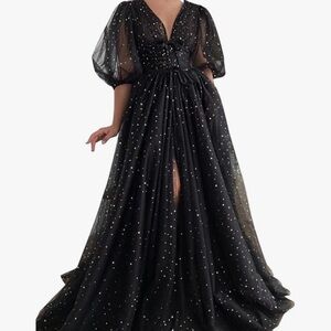 Never been worn Womens elegant Black Evening Gown in size 4